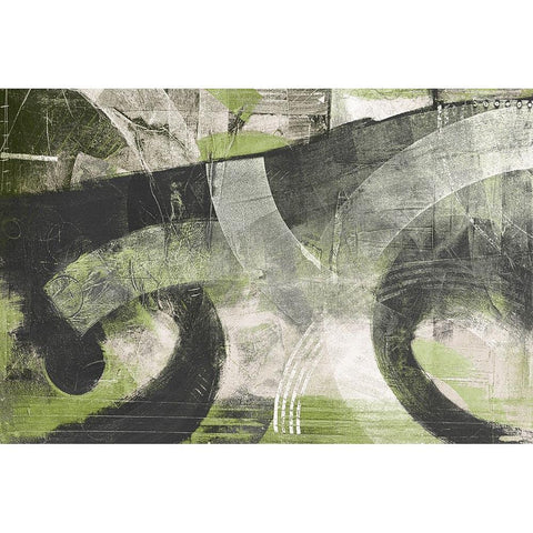 Summer Greens I White Modern Wood Framed Art Print by Meneely, Dan