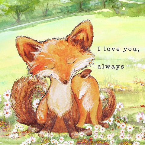 Fox Tales II Black Modern Wood Framed Art Print by Diannart