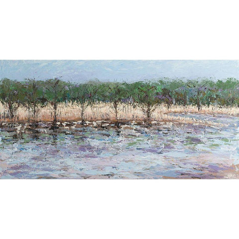 Near SThe Stream Black Modern Wood Framed Art Print with Double Matting by Coolick, Ann Marie
