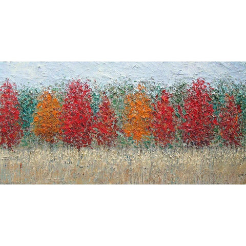 Fall Shower Black Modern Wood Framed Art Print with Double Matting by Coolick, Ann Marie