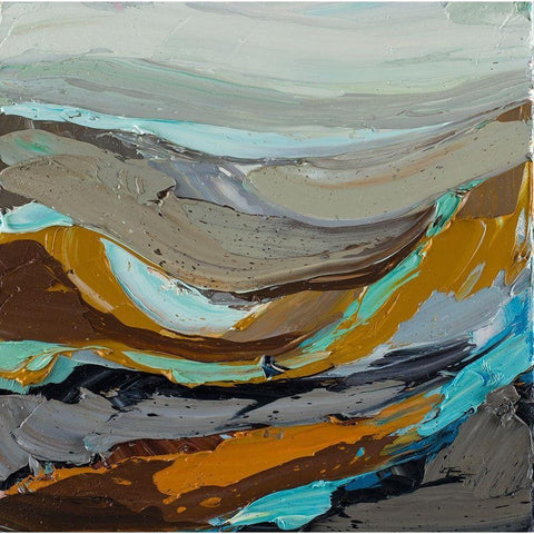 Copper Overflow Black Modern Wood Framed Art Print with Double Matting by Coolick, Ann Marie