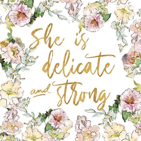 She Is I Gold Ornate Wood Framed Art Print with Double Matting by Pinto, Patricia