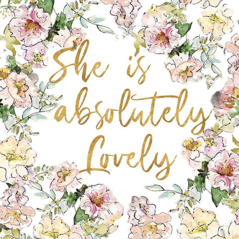 She Is II Gold Ornate Wood Framed Art Print with Double Matting by Pinto, Patricia