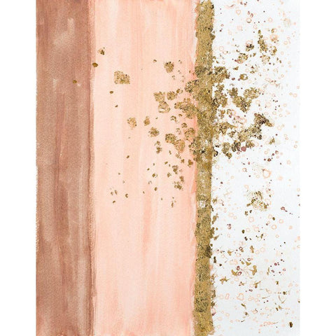 Peach Festival Black Modern Wood Framed Art Print by Pinto, Patricia