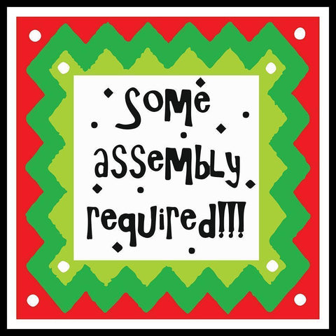 Some Assembly Required White Modern Wood Framed Art Print by Mosher, Deidre