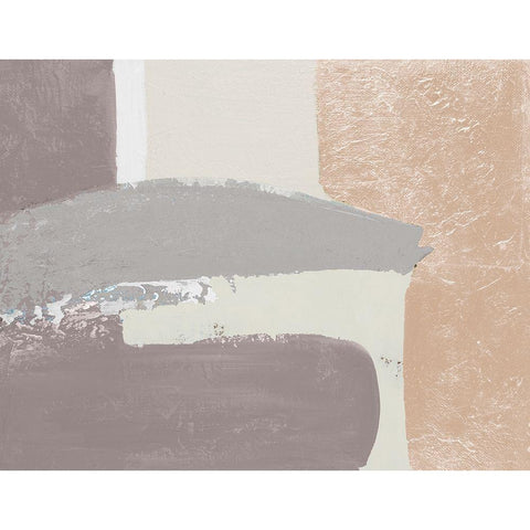 Early Morning Abstract Gold Ornate Wood Framed Art Print with Double Matting by Pinto, Patricia