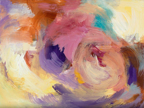 Swirling Thoughts White Modern Wood Framed Art Print with Double Matting by Loreth, Lanie