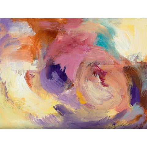 Swirling Thoughts Black Modern Wood Framed Art Print by Loreth, Lanie