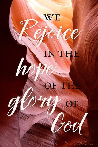Rejoice and Glory White Modern Wood Framed Art Print with Double Matting by ODell, Debbie