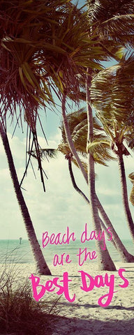 Best Beach Days Panel White Modern Wood Framed Art Print with Double Matting by ODell, Debbie