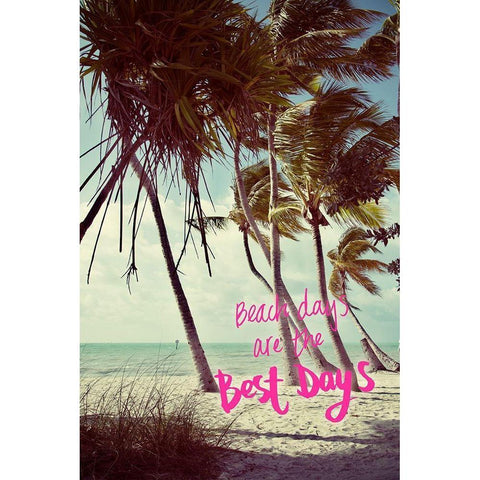 Best Beach Days White Modern Wood Framed Art Print by ODell, Debbie