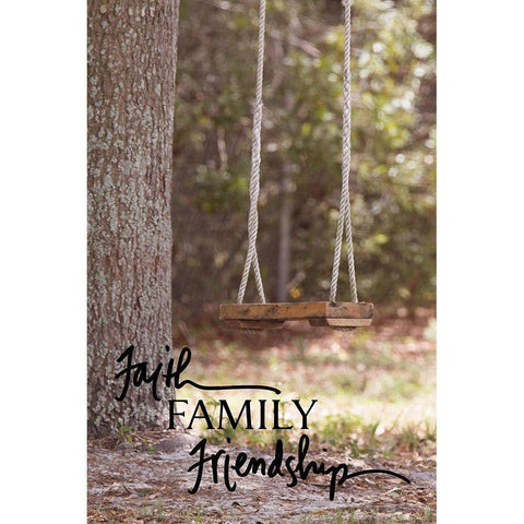 Faith Family Friendship Gold Ornate Wood Framed Art Print with Double Matting by ODell, Debbie
