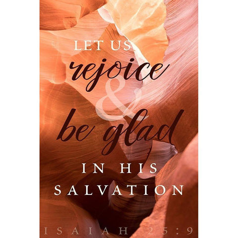 Rejoice in His Salvation Black Modern Wood Framed Art Print by ODell, Debbie