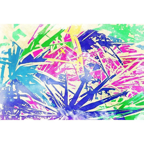 Vibrant Palms Black Modern Wood Framed Art Print by Wilson, Kali