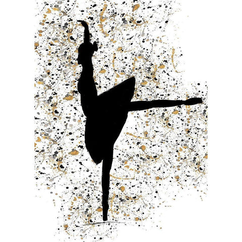 Ballerina Silhouette I Black Modern Wood Framed Art Print by Wilson, Kali