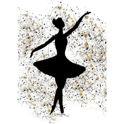 Ballerina Silhouette II White Modern Wood Framed Art Print by Wilson, Kali