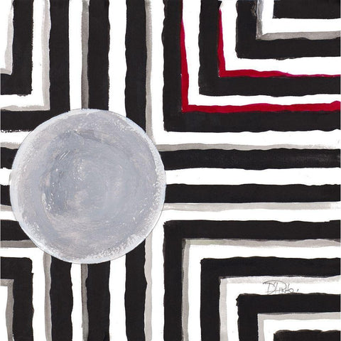 Artisan Geometry Black Modern Wood Framed Art Print by Pinto, Patricia