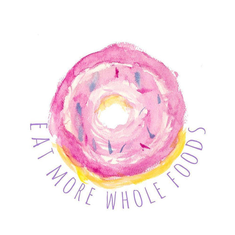 Eat More Whole Foods White Modern Wood Framed Art Print by Bryant, Susan