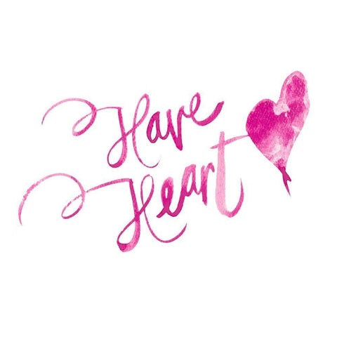 Have Heart White Modern Wood Framed Art Print with Double Matting by Bryant, Susan