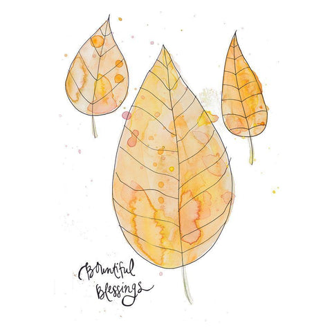 Bountiful Blessings Black Modern Wood Framed Art Print with Double Matting by Bryant, Susan