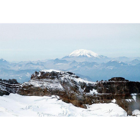 Alaskan Mountain Black Modern Wood Framed Art Print with Double Matting by Mansfield, Kathy
