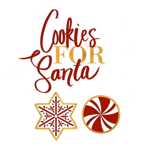 Cookies for Santa Black Modern Wood Framed Art Print with Double Matting by SD Graphics Studio