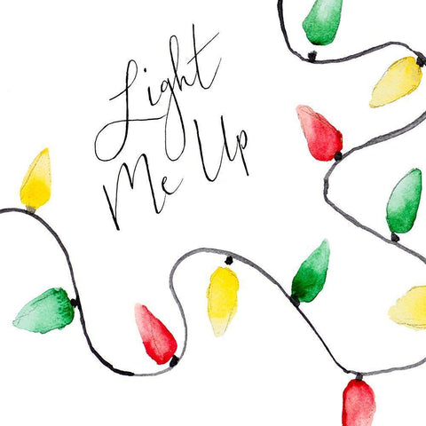 Light Me Up White Modern Wood Framed Art Print with Double Matting by SD Graphics Studio