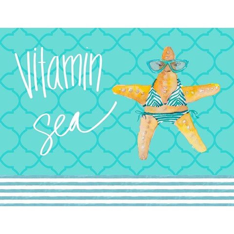 Vitamin Sea Gold Ornate Wood Framed Art Print with Double Matting by Loreth, Lanie