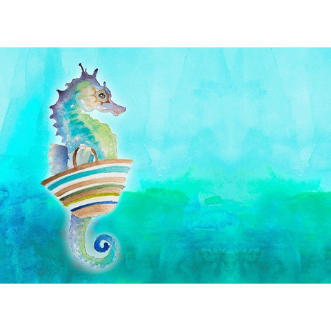 Fun Under The Sea II Gold Ornate Wood Framed Art Print with Double Matting by Loreth, Lanie