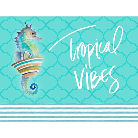 Tropical Vibes White Modern Wood Framed Art Print by Loreth, Lanie