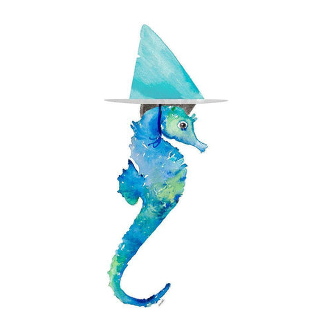 Seahorsing Around Gold Ornate Wood Framed Art Print with Double Matting by Loreth, Lanie