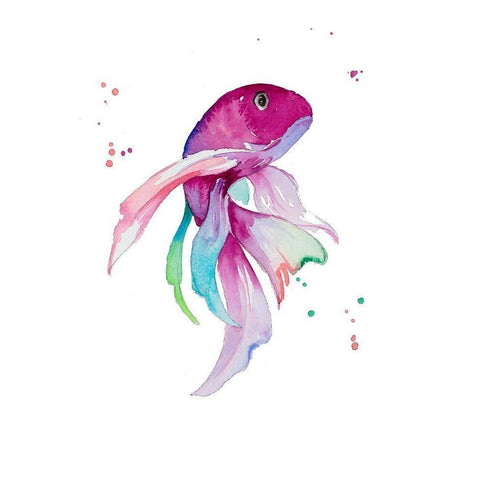 Fin-Tastic I Black Modern Wood Framed Art Print with Double Matting by Loreth, Lanie