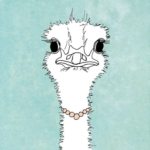 Zoo Sketch I White Modern Wood Framed Art Print by SD Graphics Studio