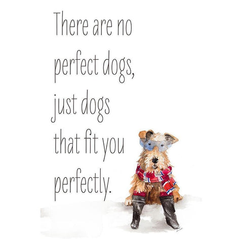 No Perfect Dogs Gold Ornate Wood Framed Art Print with Double Matting by Loreth, Lanie