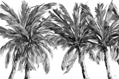 View Of The Palms White Modern Wood Framed Art Print with Double Matting by DeRice, Julie