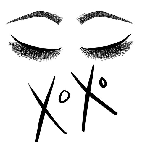 XOXO Black Ornate Wood Framed Art Print with Double Matting by SD Graphics Studio