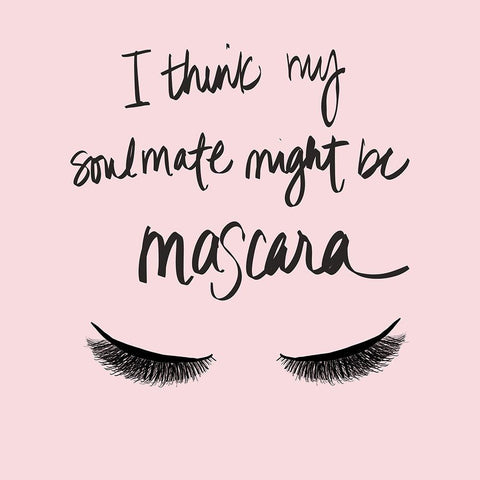 Soulmate Mascara Black Modern Wood Framed Art Print with Double Matting by SD Graphics Studio
