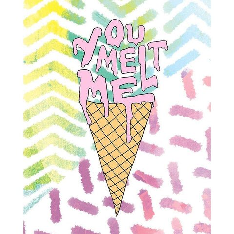 You Melt Me Black Modern Wood Framed Art Print by SD Graphics Studio