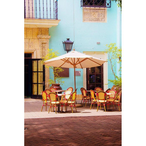 Spanish Cafe Gold Ornate Wood Framed Art Print with Double Matting by Navas, Emily