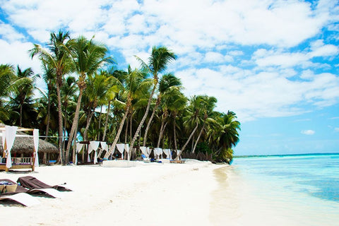 Baja Breezes White Modern Wood Framed Art Print with Double Matting by Navas, Emily