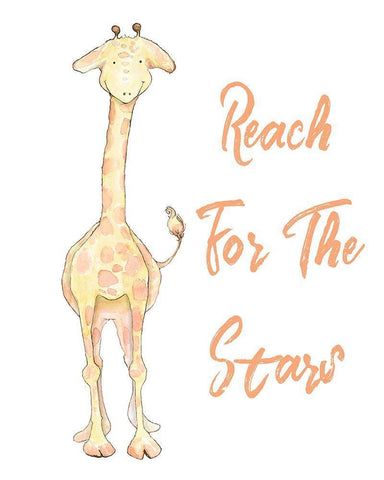 Reach for the Stars White Modern Wood Framed Art Print with Double Matting by Diannart