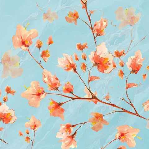 Early Americana Floral I White Modern Wood Framed Art Print by Diannart