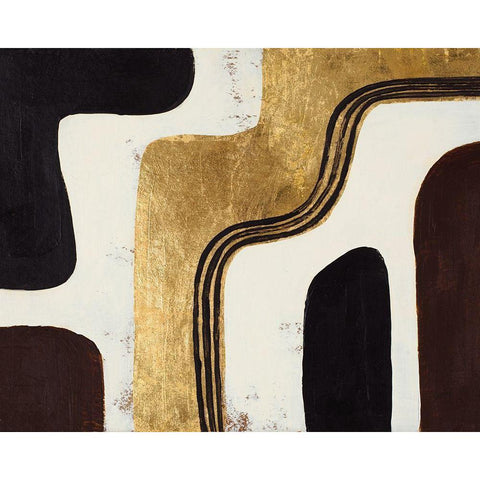 Retro Africa Black Modern Wood Framed Art Print with Double Matting by Pinto, Patricia