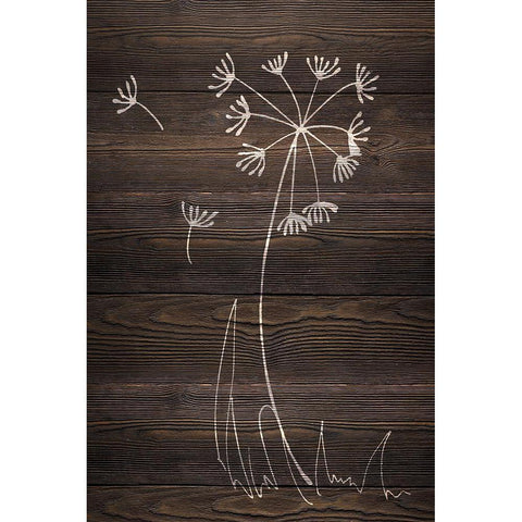 Late Blooms I White Modern Wood Framed Art Print by SD Graphics Studio