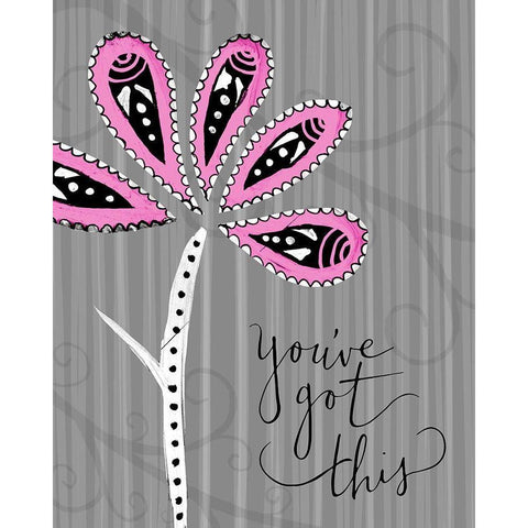Youve Got This Gold Ornate Wood Framed Art Print with Double Matting by SD Graphics Studio