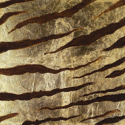 Zebra Skin Black Modern Wood Framed Art Print with Double Matting by Pinto, Patricia