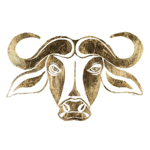 The Bull Black Modern Wood Framed Art Print with Double Matting by Pinto, Patricia