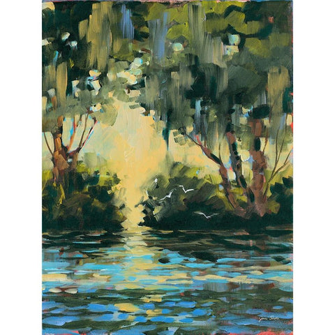 Deep in the Forest Black Modern Wood Framed Art Print with Double Matting by Slivka, Jane