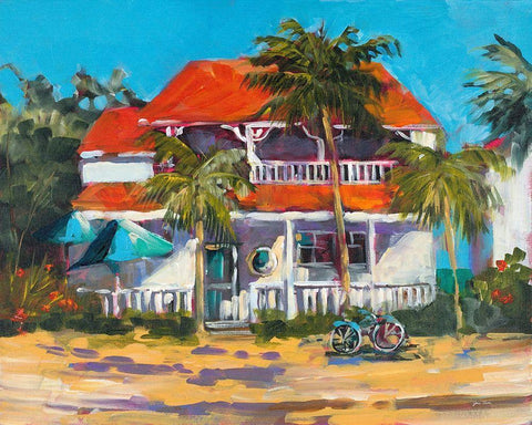 Oceanview Home Black Ornate Wood Framed Art Print with Double Matting by Slivka, Jane