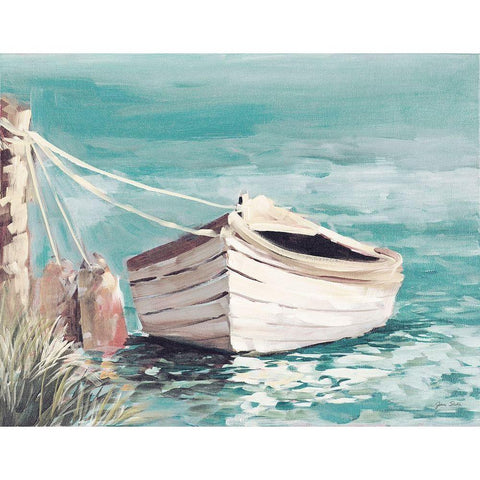 Canoe Black Modern Wood Framed Art Print by Slivka, Jane